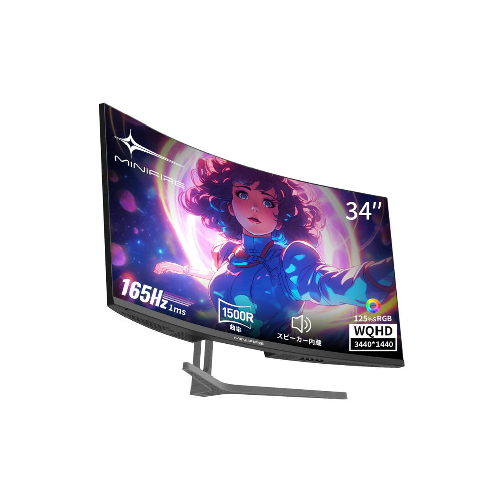 Minifire MFG34C5Q – Écran PC Gamer 34″ UWQHD 165Hz Incurvé